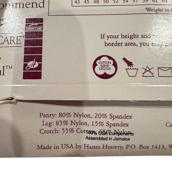 Hanes Silk Reflections Silky Sheer Control Top Sandalfoot Pantyhose Pearl Size A - Picture 3 of 6